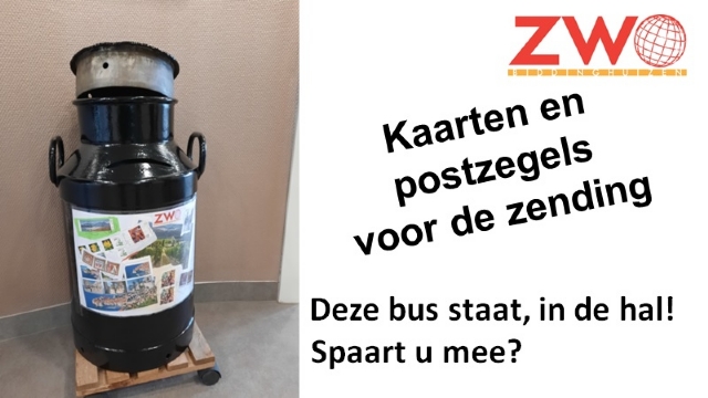 Kaarten en postzegels voor de zending